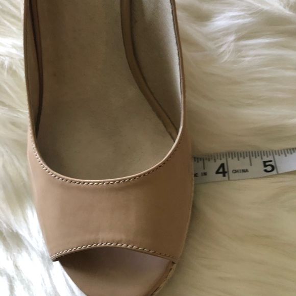 MICHAEL Michael Kors Leather Espadrille Slingback Peep Toe Heels Sz 7.5 - Picture 12 of 15